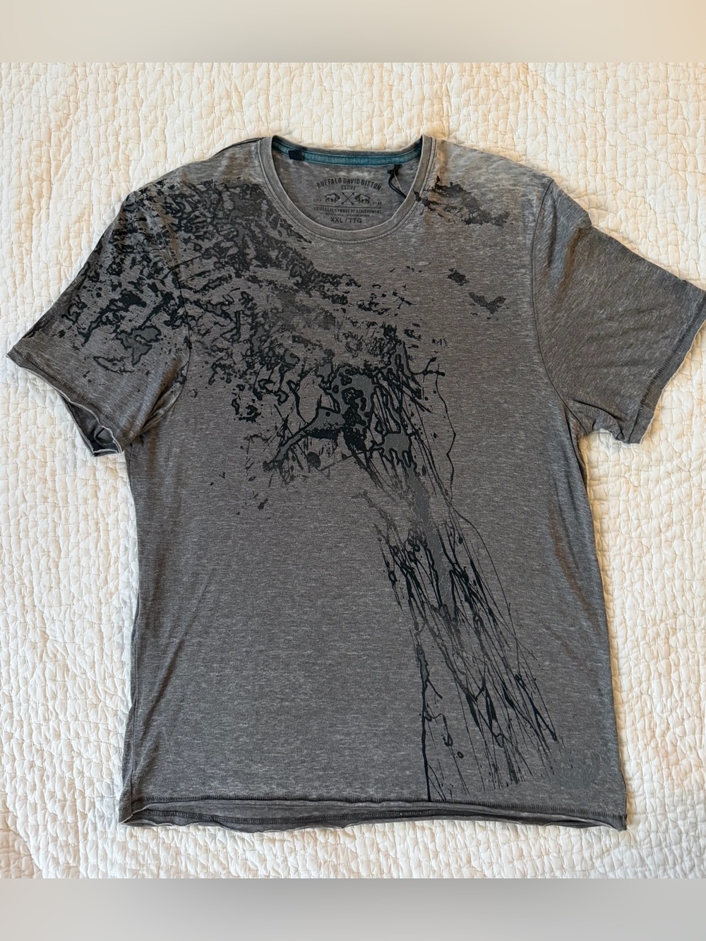 Men’s Buffalo David Bitton Gray Graphic Short Sleeve Tee